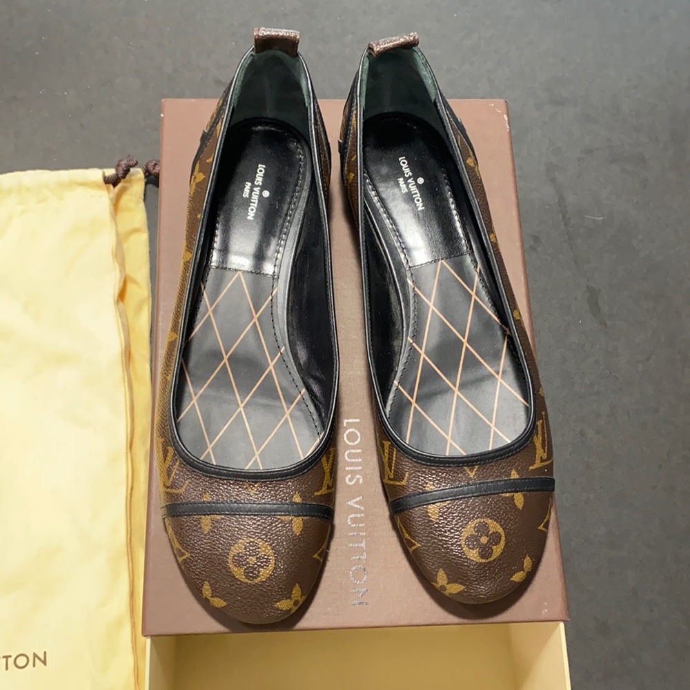 Louis Vuitton Monogram Coated Canvas Ballet Flats